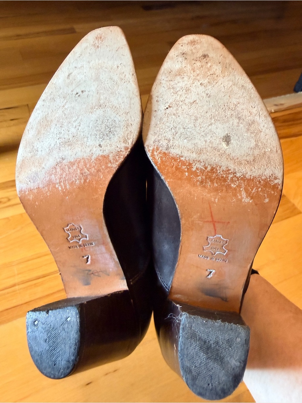 Guess Women's Dark Brown Pointed Leather Ankle Booties - Picture 5 of 5